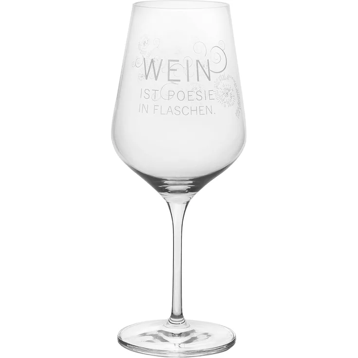 Vino Rotweinglas "Wein ist Poesie in Flaschen" - Räder Design