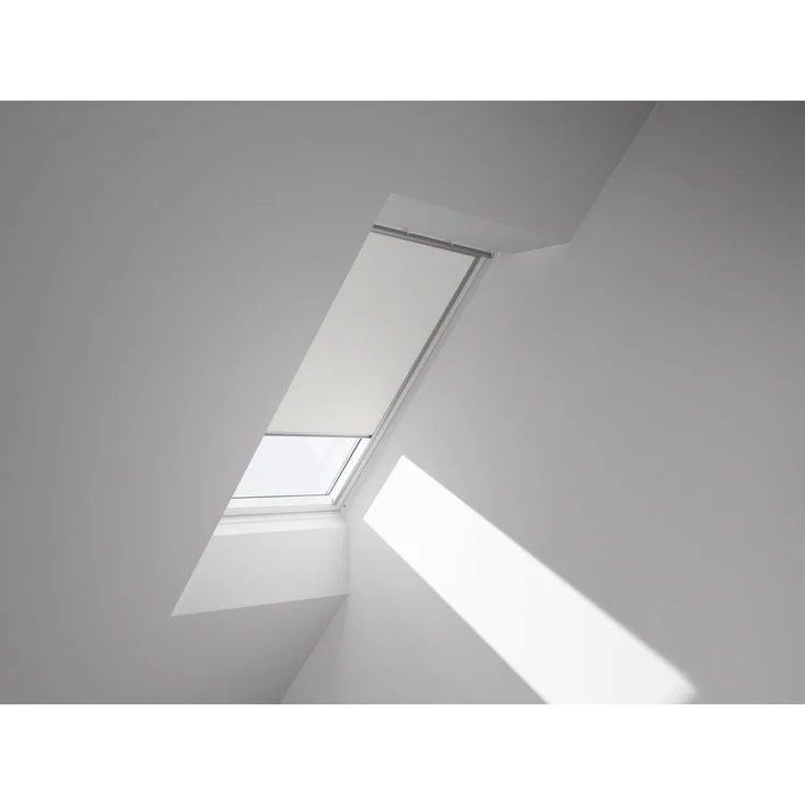 Verdunklungsrollo DKL MK08 1025S, VELUX, verdunkelnd, ohne Bohren, in Führungsschienen, VELUX »Pick & Click!«, alufarbene Führungsschienen & Griffleiste – Bild 3