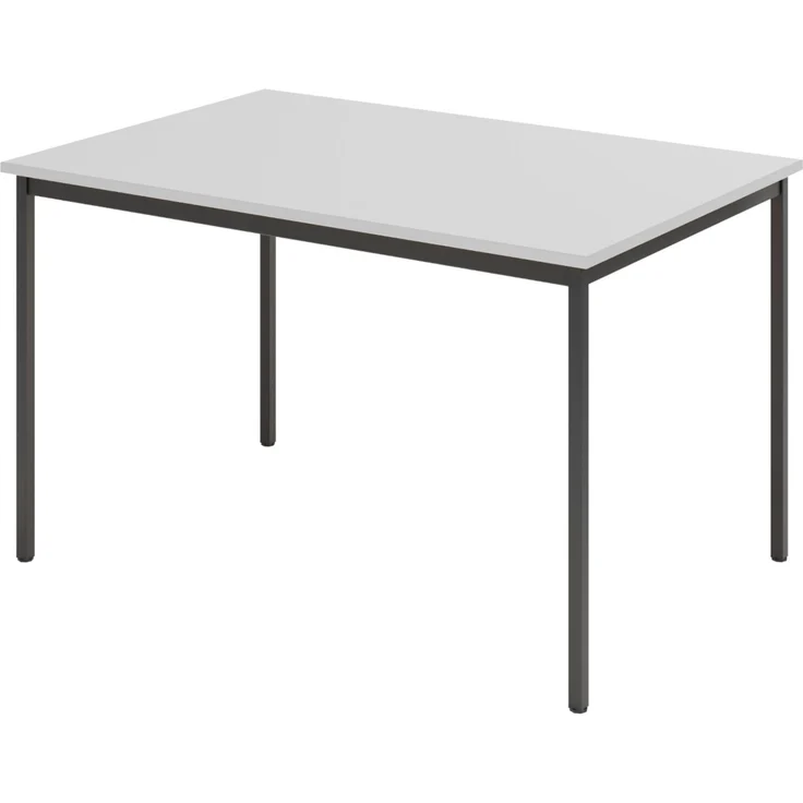 bümö Tisch, Multifunktionstisch 120 x 80 cm in Grau/Schwarz - Besprechungstisch, Konferenztisch, Meetingtisch, Mehrzwecktisch, Pausentisch, Besprechungsraum, Meetingraum, Pausenraum, VS12-5-D – Bild 1