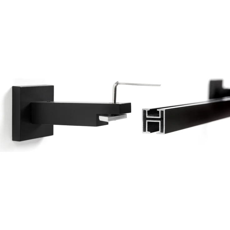 Deco-Raum® Gardinenschiene Cube | Länge: 600cm | Material: Aluminium | Farbe: Schwarz – Bild 6