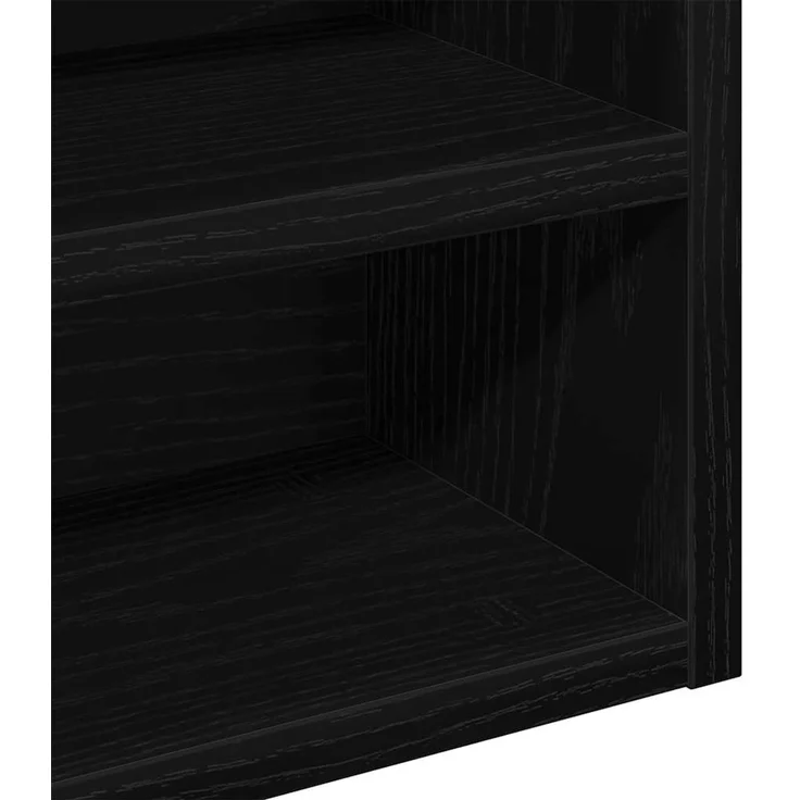 vidaXL Vitrine Schwarz Eichen-Optik 100 x 15 x 58 cm Holzwerkstoff 873906 – Bild 8