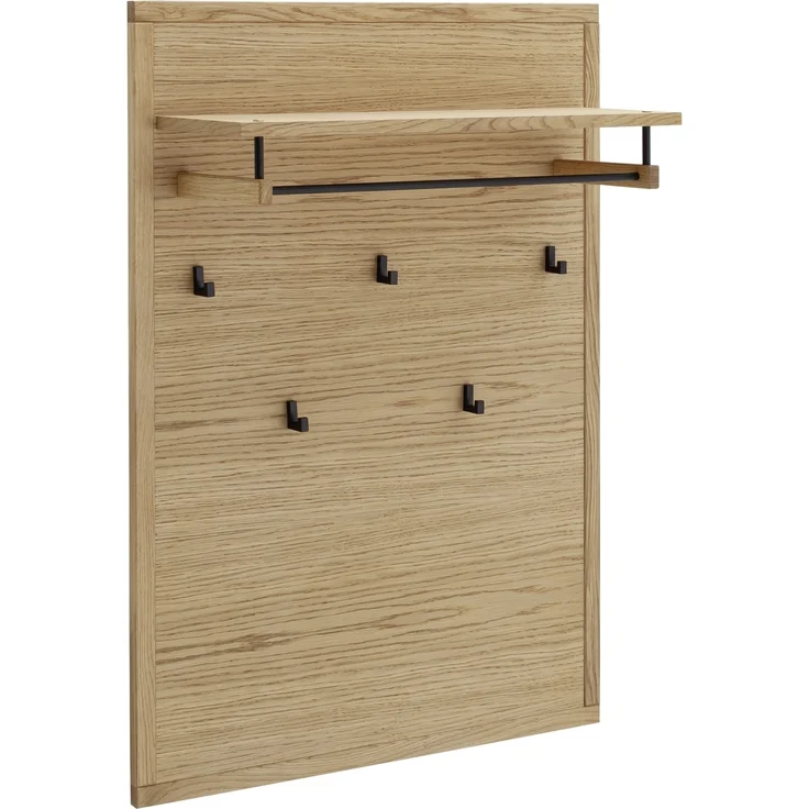 Garderoben-Set >ARAYA< (4-teilig) in Eiche teilmassiv - 158x195x40,5 (BxHxT) – Bild 6