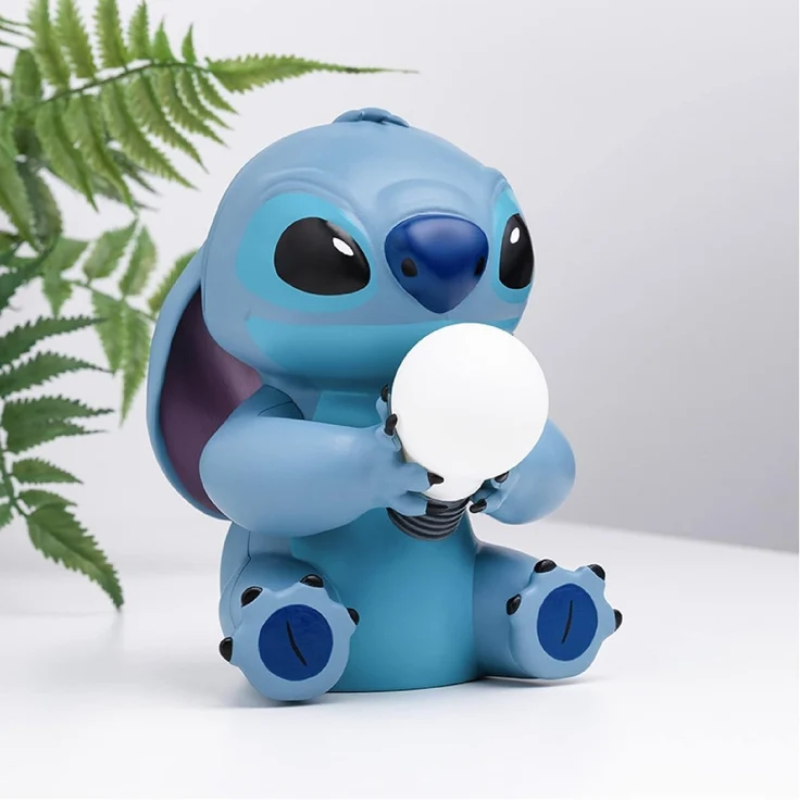 Stitch Licht - Offiziell Lizenzierte Lilo & Stitch Lampe, Disney Sammlerstück, Nachttischlampe für Schlafzimmer, Dekor für Nachtbeleuchtung, Blau – Bild 2