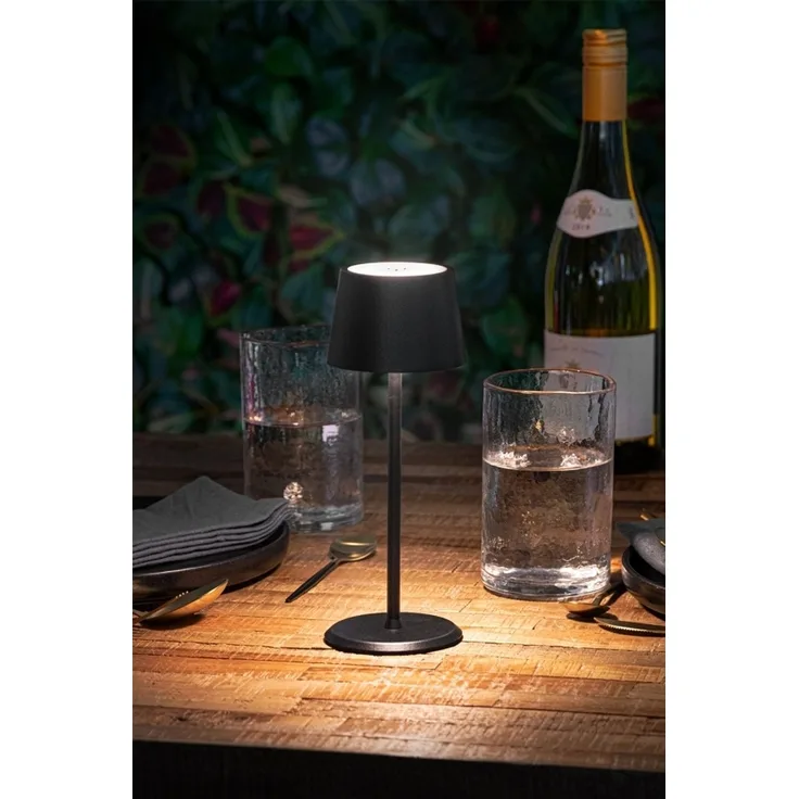 Securit® LED-Tischlampe MONTE-CARLO kabellos und wiederaufladbar schwarz