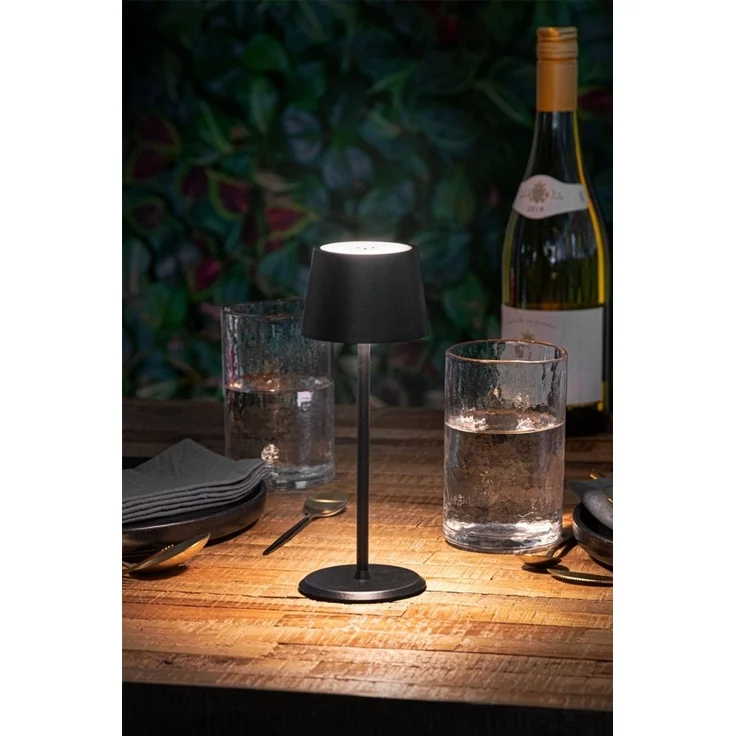 Securit® LED-Tischlampe MONTE-CARLO kabellos und wiederaufladbar schwarz
