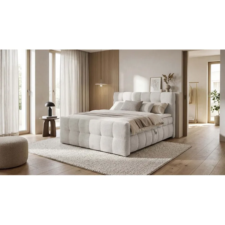 Boxbett Noosa von ED Exciting Design 180 x 200 cm mit Bettkasten – Ravello Flachgewebe