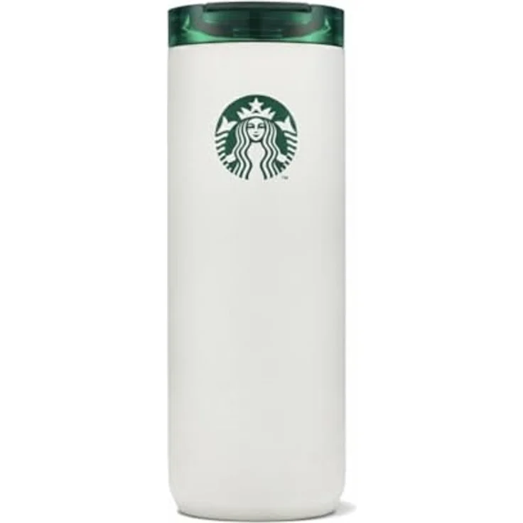 Starbucks Frühstücks-Geschirrset Starbucks Snow Tumbler white green lid insulated 476ml – Bild 1