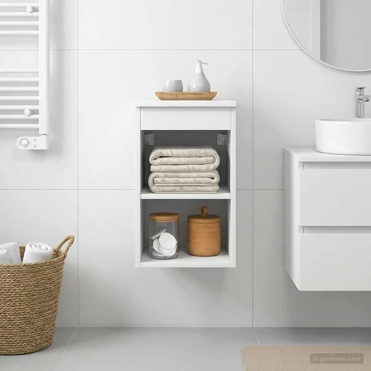 vidaXL Badezimmerschrank Weiß 30 x 35 x 50 cm Holzwerkstoff 890334 – Bild 4