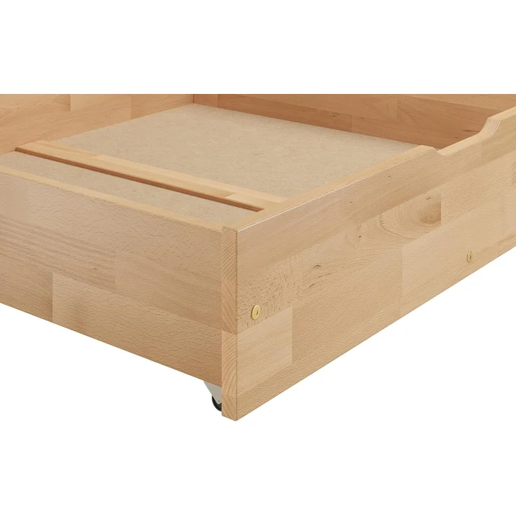 Bettkasten zweiteilig aus Buche als Staukasten für unsere Betten - Buche farblos lackiert 90.10-BS37 – Bild 2