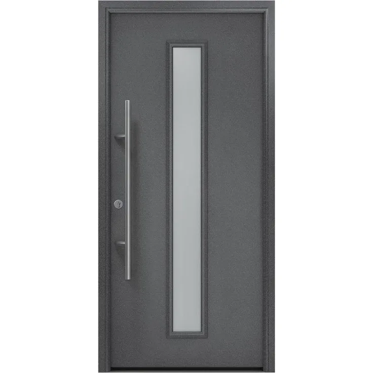Hörmann Ecostar Haustür "ISOPRO Secur IPS 020S", anthrazit metallic (CH 703), 110 x 210 cm (B x H),DIN Links