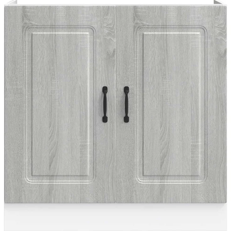 vidaXL Spülenunterschrank Kalmar Grau Sonoma 80x46x81,5 cm 853453 – Bild 3