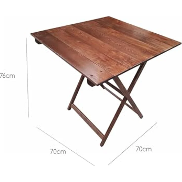 Aranaz Flexi-Tisch mit Brettern, zusammenklappbar und tragbar, für den Außenbereich, ideal für Balkon, Garten, Terrasse, Camping, Terrasse, Picknick und Veranstaltungen, Mehrzweck | Holz | Walnuss | – Bild 3