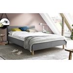 Polsterbett Lena | hellgrau | 140x200 cm