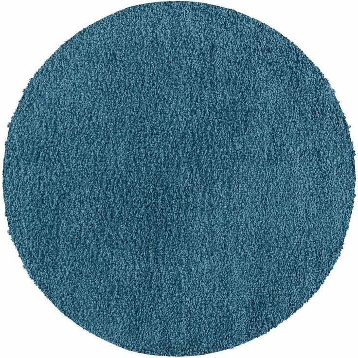 Teppium Teppich Unicolor - Einfarbig, Rund, Höhe: 30 mm, Einfarbig Shaggy Teppich Wohnzimmer Langflor versch. farben und größen – Bild 1