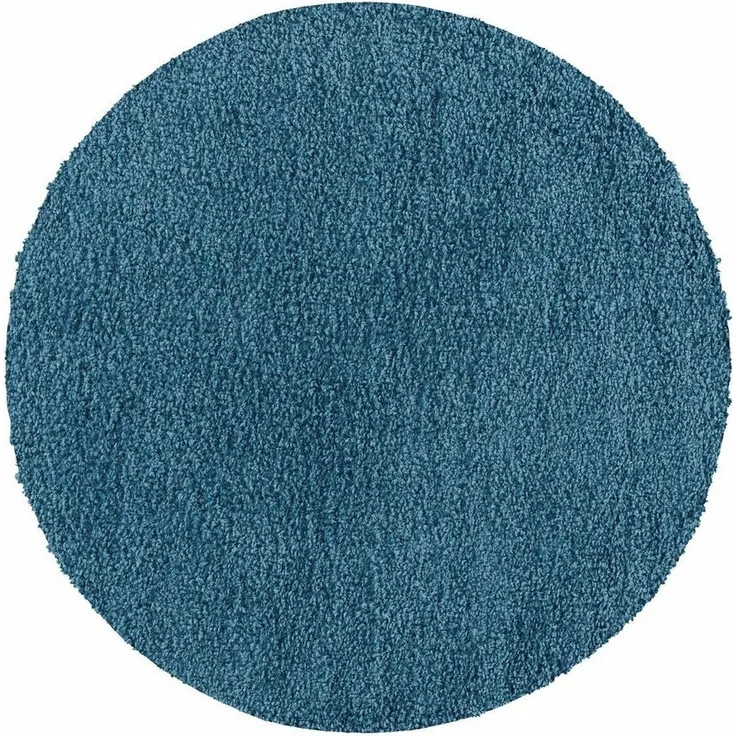Teppium Teppich Unicolor - Einfarbig, Rund, Höhe: 30 mm, Einfarbig Shaggy Teppich Wohnzimmer Langflor versch. farben und größen