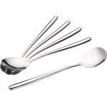 xujia 5 Stück Edelstahl Löffel, Langstiellöffel Great Circle Suppenlöffel 7. 8x1. 6 inches Silberfarben