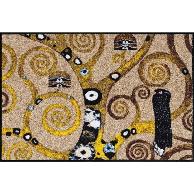 Salonloewe Fußmatte Fußmatte 50x75 Klimt Lebensbaum beige, Eingangsmatte normal, Höhe: 500 mm – Bild 3