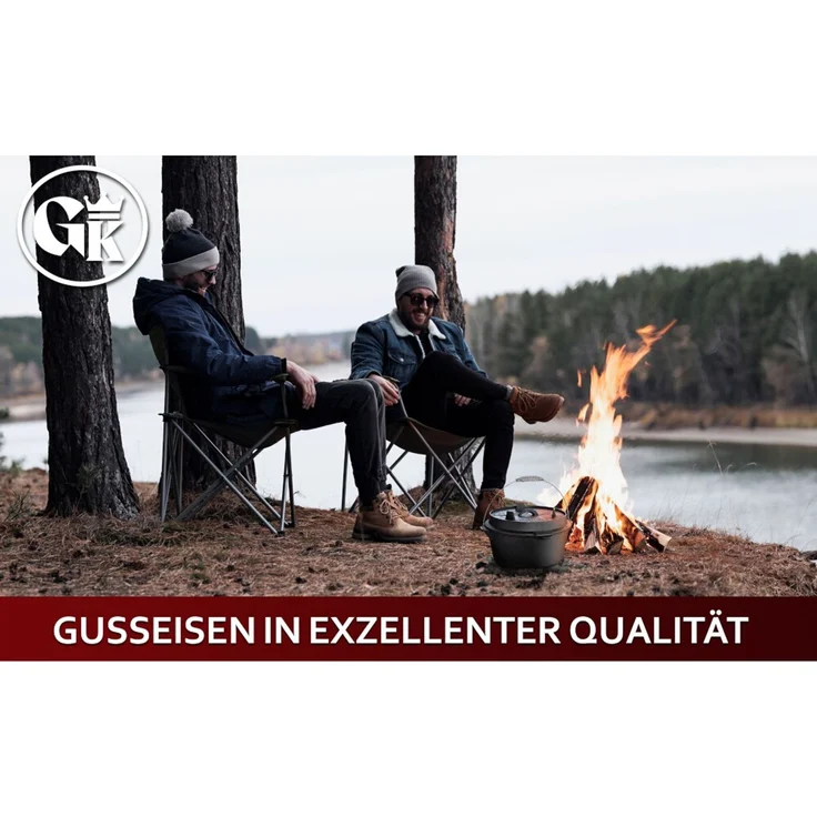 Dutch Oven 12 l mit Füßen – eingebrannt & sofort einsatzbereit, inkl. 2in1 Deckelheber, Reinigungsbürste, Rezeptbuch & Pflegeanleitung – Bild 11