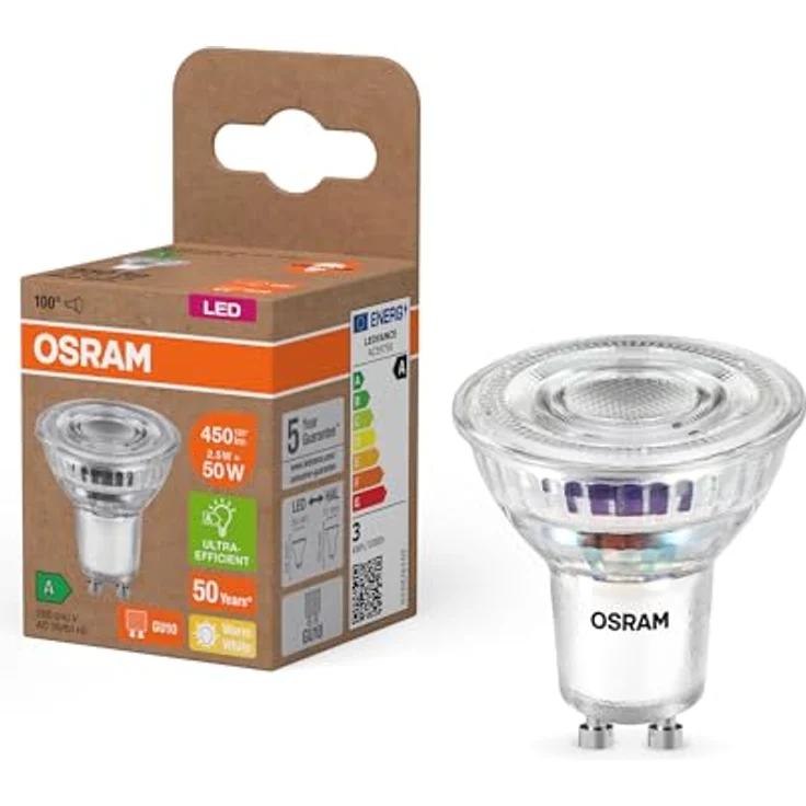OSRAM LED-Leuchtmittel PAR16 GU10, 2,5W, 100°, 2.700K, warmweiß Reflektor – Bild 1