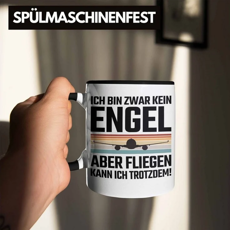 Trendation Tasse Trendation - Pilot Geschenk Tasse Flugzeug Fliegen Geschenkidee Pilote – Bild 4