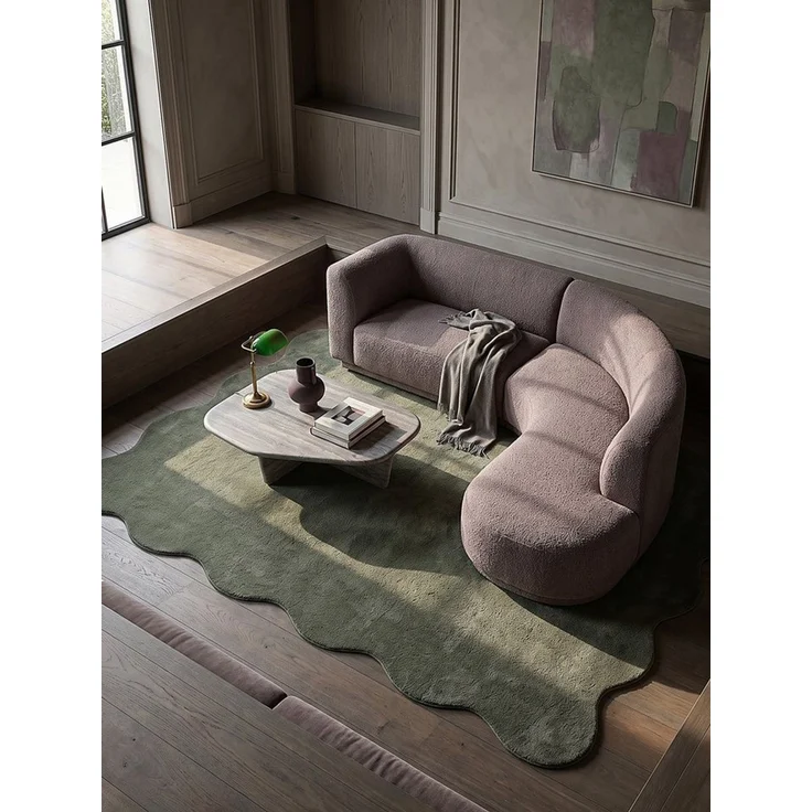 KADIMA DESIGN Teppich TIRSO Teppich Hochflor Waldgrün 140x200 Uni Polyester Antirutsch, Rechteckig, Höhe: 18 mm, Trittschalldämmend, Strapazierfähig, Fußbodenheizung geeignet – Bild 1