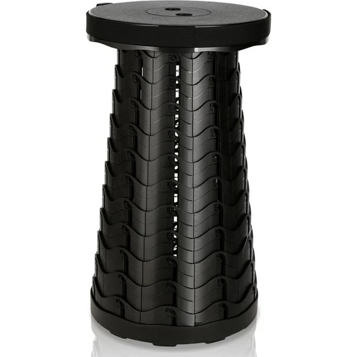 Clanmacy Klappstuhl Tragbarer Klappstuhl Klapphocker Hocker Schwarz – Bild 4