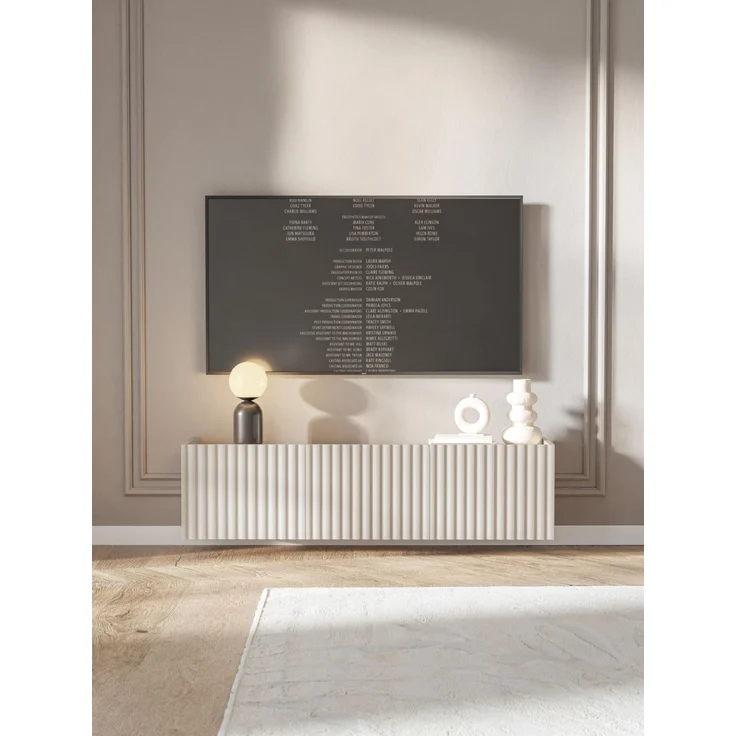 Selsey ‘Fiorra’ TV-Hängeboard 3-türig, Greige ca. 49 x 144 x 38 cm – Bild 2