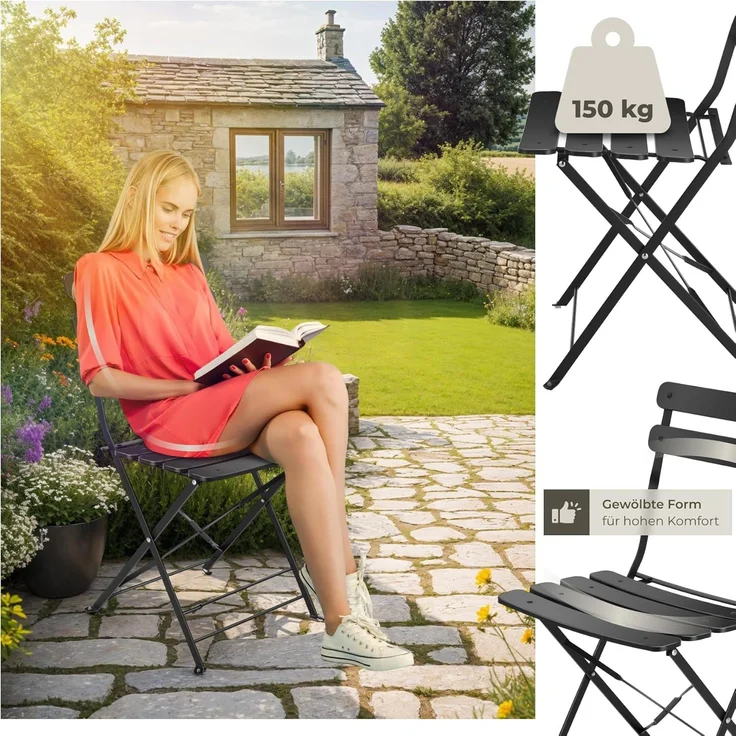tectake Essgruppe Bistrotisch Set, (Set, 3-tlg), für 2 Personen – Bild 8