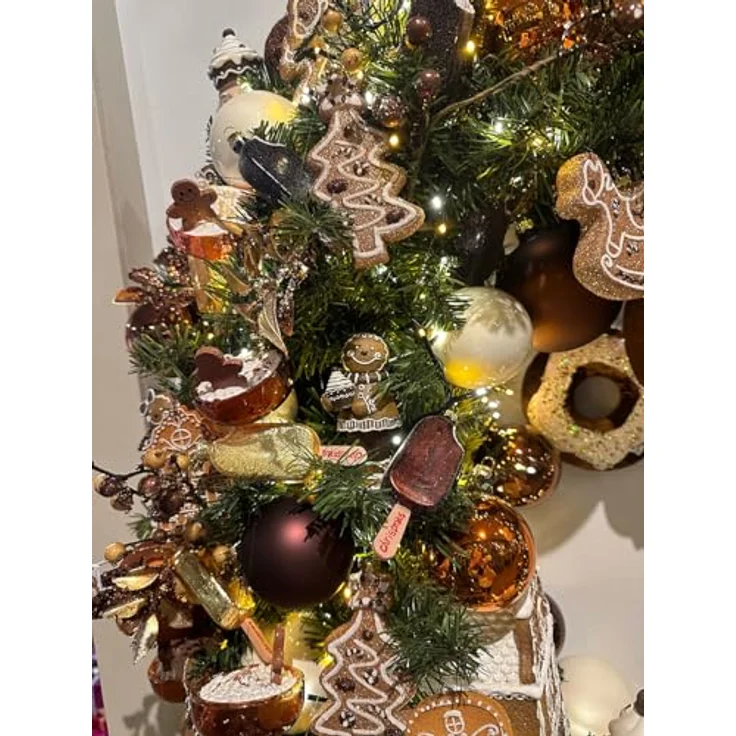 Decoris Weihnachtskugel, Glas, Wollweiß, 50 x 35 cm, 10er Set – Bild 3