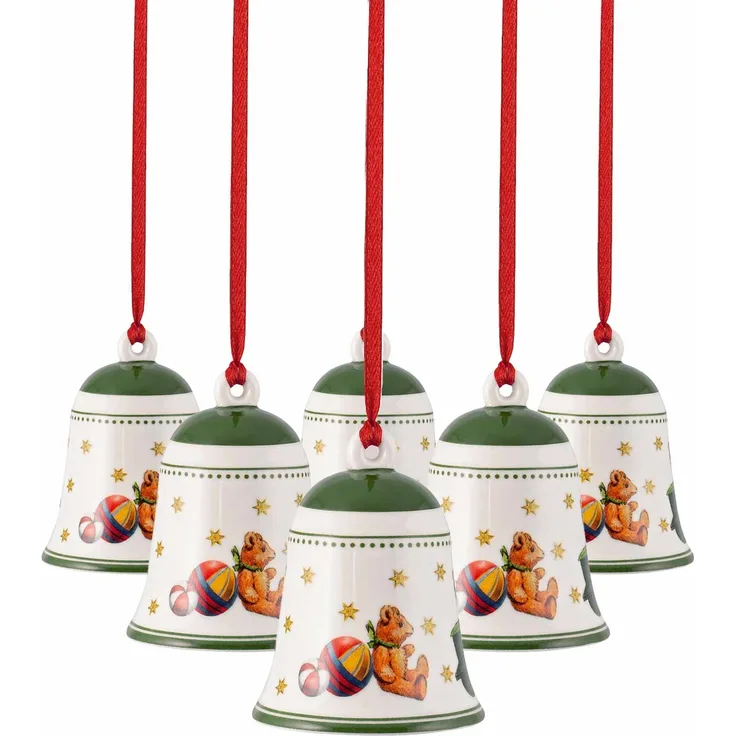 Villeroy & Boch My Christmas Tree Glocke Spielzeug ø 5,4 cm 6er Set - grün