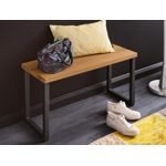 Sitzbank >Michael< in Wildeiche aus Massivholz geölt - 80x40x30cm (BxHxT)