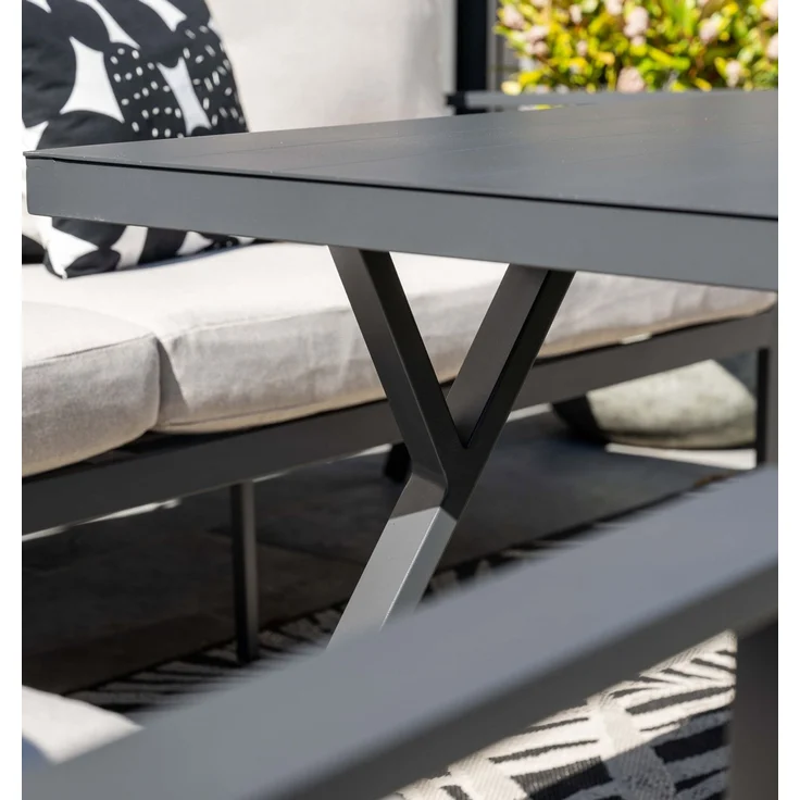 Garden Impressions Sergio Lounge-Dining Sofa Set 4-tlg.- Aluminium Gartenlounge & Dining-Tisch – Bild 5