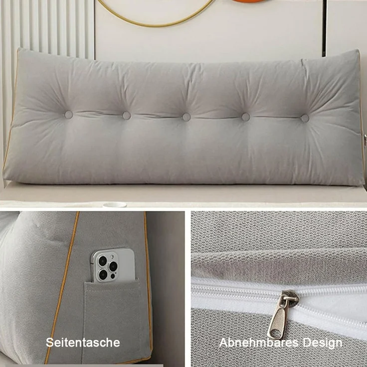 TUWENA Rückenkissen Lesekissen für Bett, Groß Rückenkissen, 120cm – Bild 2