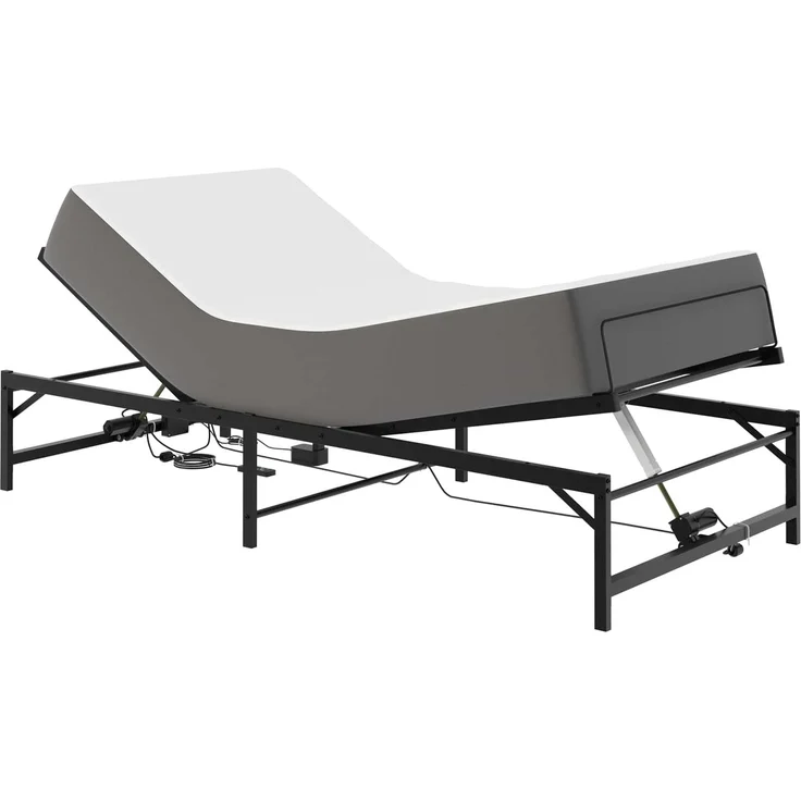 vidaXL Elektrisch verstellbares Bettgestell Schwarz 90 x 200 cm Stahl 42021379 – Bild 3
