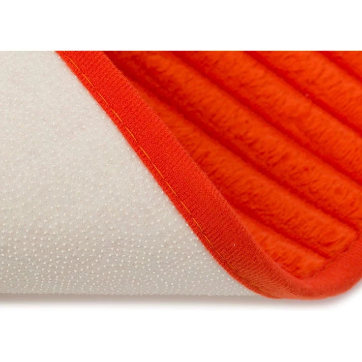Gözze Badematte Berlin, Höhe 7 mm, rutschhemmend beschichtet, fußbodenheizungsgeeignet, Polyester, rechteckig, Badteppich, Uni Farben, Cord Optik, waschbar – Bild 3