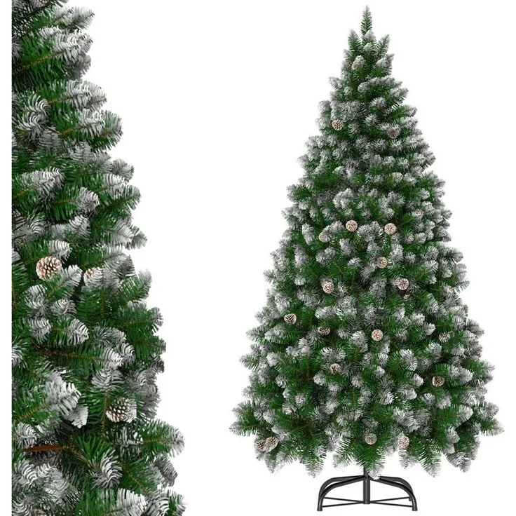 FIVMEN Künstlicher Weihnachtsbaum Künstlicher Weihnachtsbaum PVC Tannenbaum Christbaum mit Schnee-Effekt