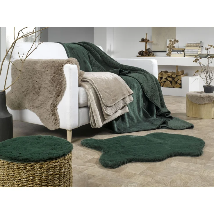 Wohndecke SEBASTIAN, Taupe, 150 x 200 cm, Polyester, casa NOVA, wendbar – Bild 3