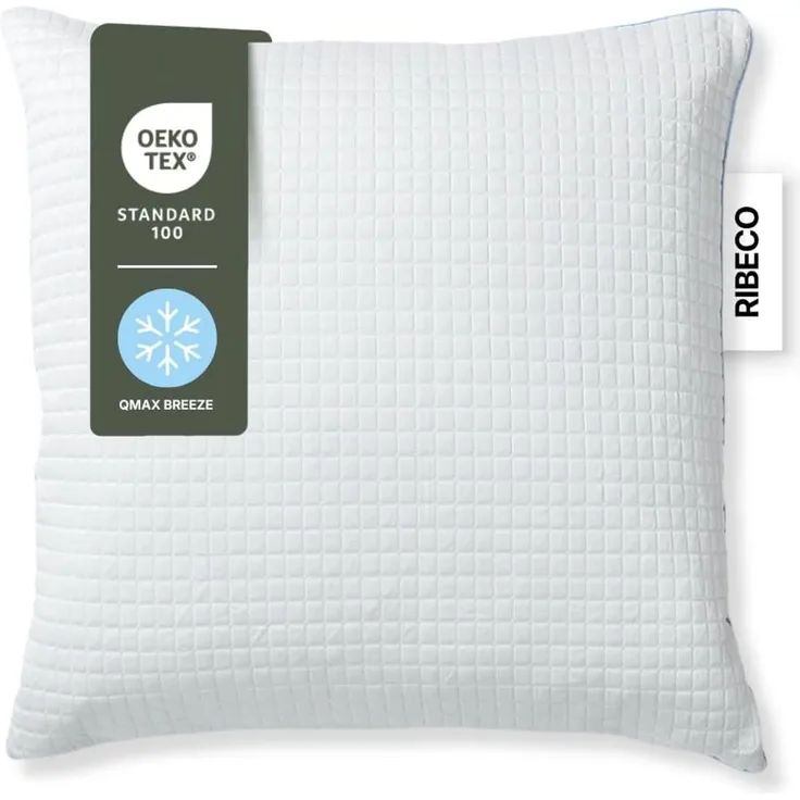 RIBECO Kopfkissen Olaf, 40x80 & 80x80 cm erhältlich, Füllung: Polyester, Bezug: Baumwolle & Polyester, mit kühlender Sommer- und weicher Winterseite!