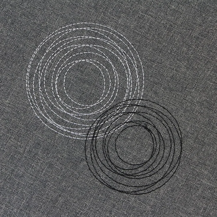 edler Tischläufer "Kringel" 40x150 cm, grau, Tischband, Mitteldecke – Bild 4