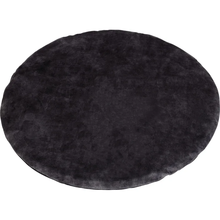 Kidsmill Velours Laufstallmatratzenbezug Rund Graphite 90 cm Grau dunkel
