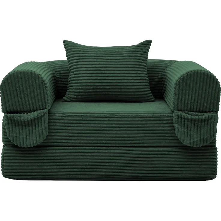 ZUBALIYA SchlafSofa mit Cordbezug, mit Schaumstoffpolsterung, ohne aufwendige Montage, für Wohnzimmer und Apartments – Bild 6