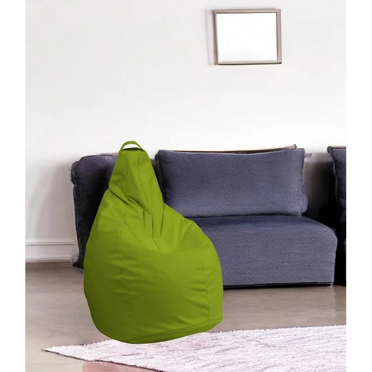 Talamo Italia - Pouf Abdog, Mehrzwecksessel, Sitzsack, Hockerhocker, Made in Italy, 90x90 h120 cm, Gelb – Bild 1