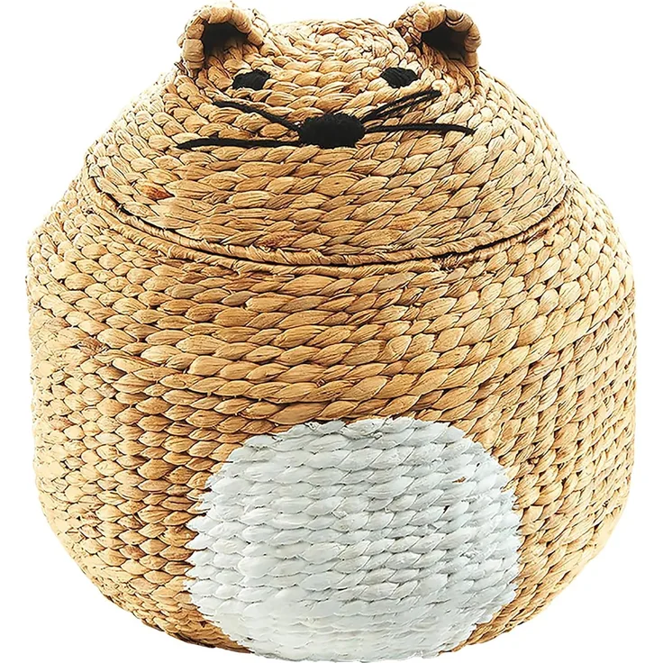 Kobolo Wäschekorb Aufbewahrungskorb Spielzeugkorb Korb KITTY (mit Deckel)