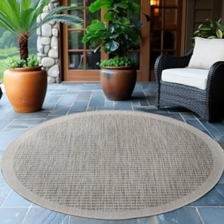 Ayyildiz Teppiche Outdoorteppich GIZA 1410, rund, Höhe: 3 mm, In- und Outdoor, Wetterfest, Wasserabweisend, robust – Bild 6