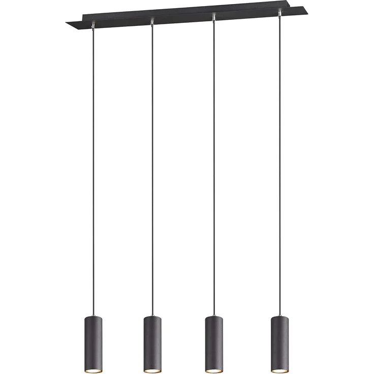 lightling Pendelleuchte Julie 4 Flammen, ohne Leuchtmittel, moderne Pendellampe aus Metall