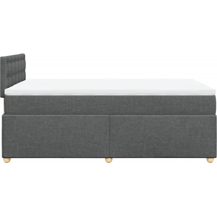 vidaXL Boxspringbett mit Matratze Dunkelgrau 120x190 cm Stoff 3288934 – Bild 7
