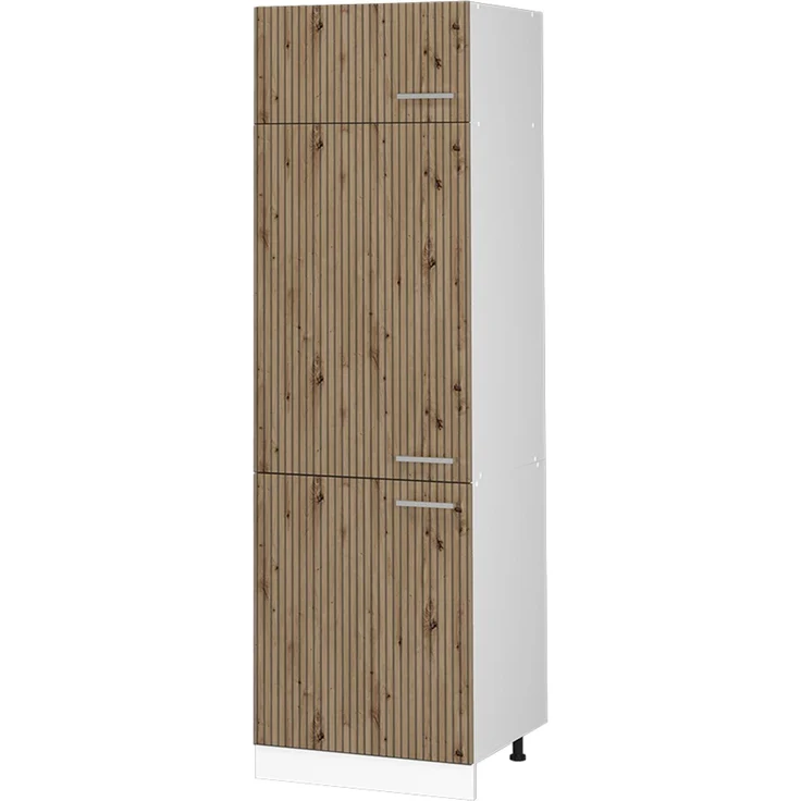 Küchenfront R-Line Artisan-Eiche 59.6 x 196 cm Möbelfront für den Kühlumbauschrank Vicco – Bild 5