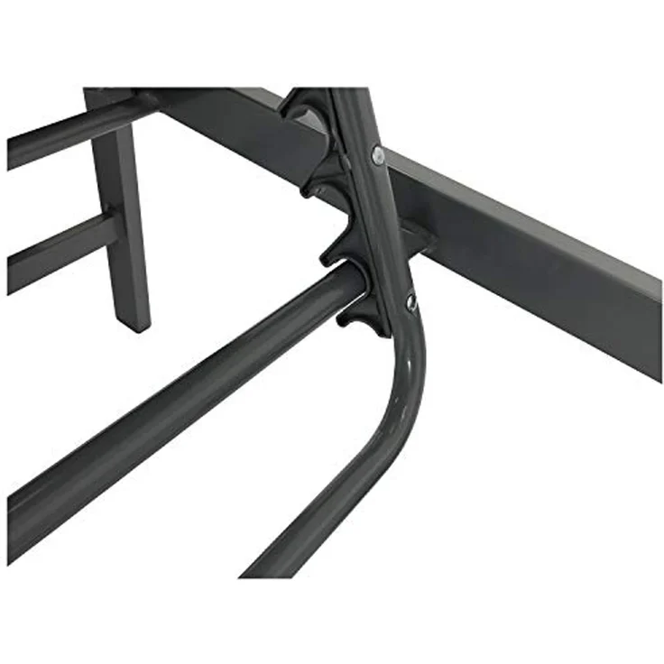 DEGAMO OSTIA Rollenliege, Aluminium + Kunstgewebe, silbergrau/schwarz, 200cm – Bild 3