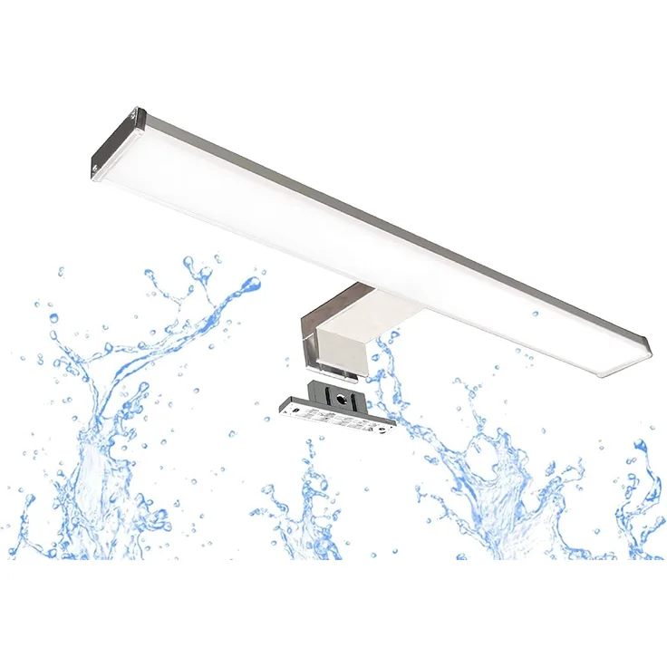 TRANGO Spiegelleuchte, 2247 Modern IP44 LED Spiegelleuchte *EASY* 4-Stufen dimmbar - Produktlänge: 530 mm - 12 Watt 3000K warmweiß, Badleuchte, Schminklicht, Badezimmer Schrankleuchte, Spiegelschrank Aufbauleuchte