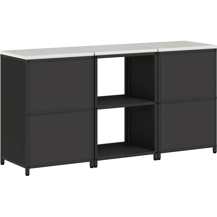 vidaXL Aufbewahrungsset für die Küche HATTEM 3 stk. Schwarz 3392694 – Bild 11
